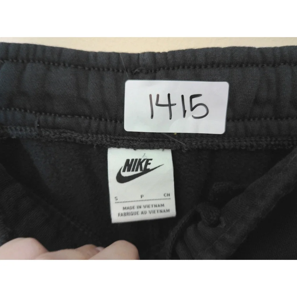 Nike Cargo Jogger Pants Mens Small Black Fleece Tapered Leg Sportswear Club 1415